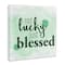 Stupell Industries Just Blessed Green Shamrocks Canvas Wall Art